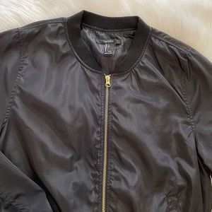 Forever 21 Black Bomber Jacket
